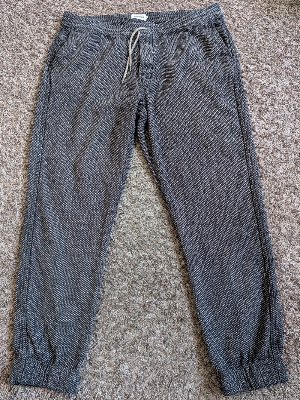 Taylor Stitch Charcoal Organic Textured The Apres 29" Jogger Pant Men's XXL